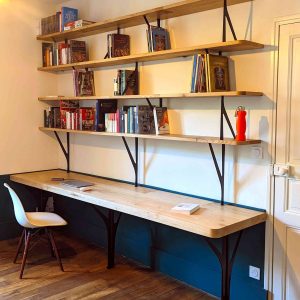 Bibliothèque bois métal