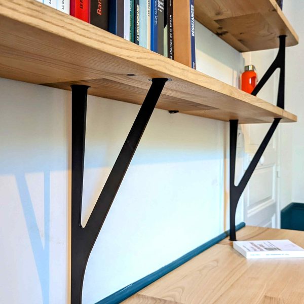 Bibliothèque bois métal