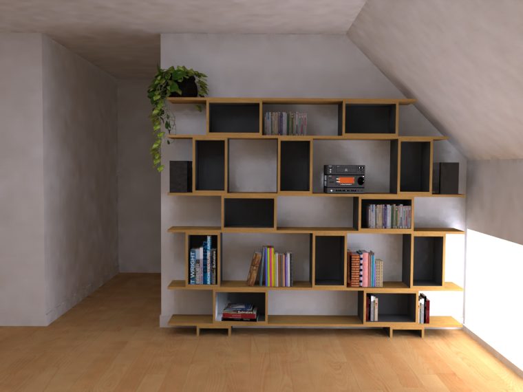 Bibliothèque style Charlotte Perriand